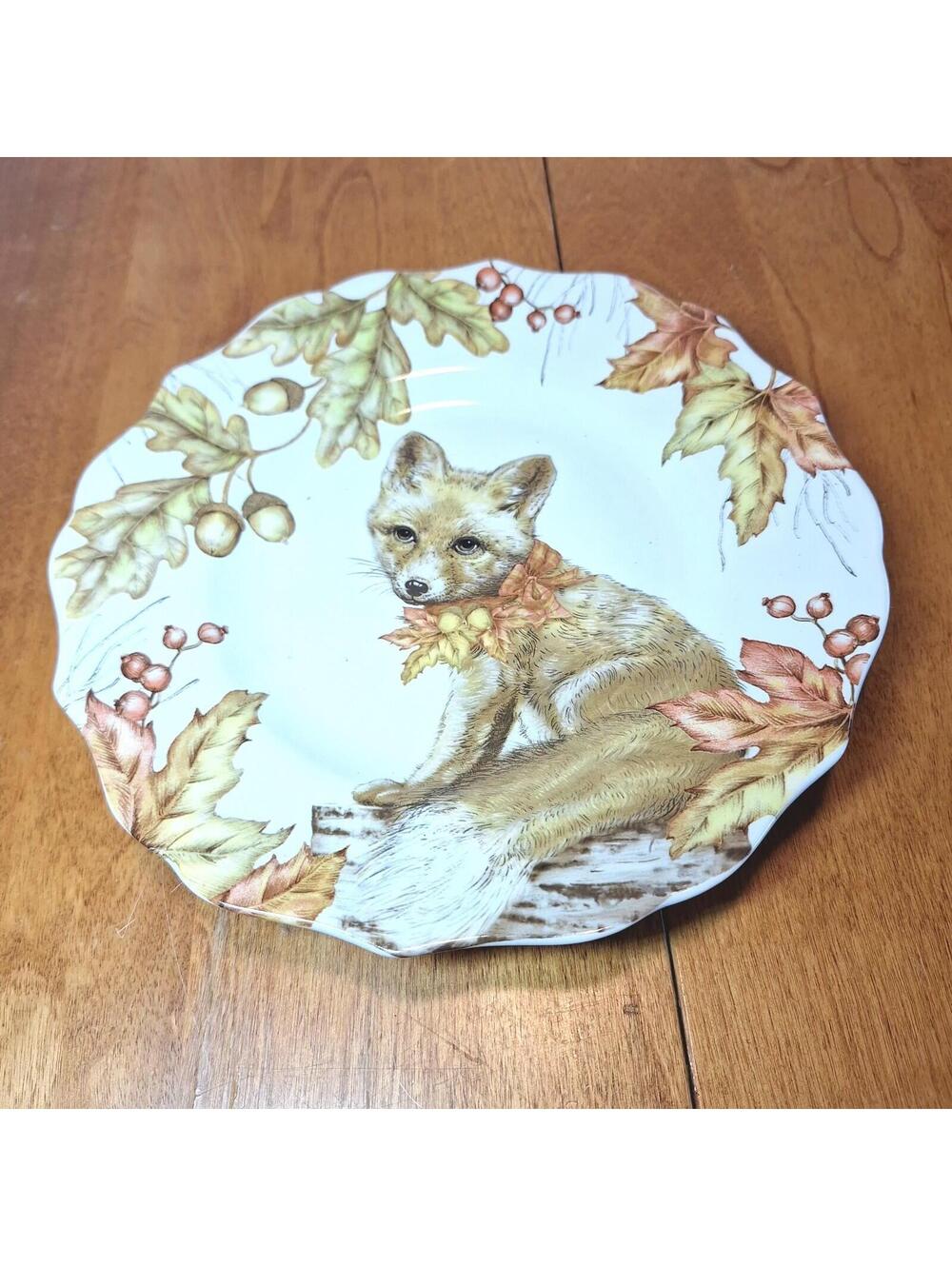 Pier 1 Imports "Daisy The Fox" Porcelain Decorative Plate, 8.5" Diameter